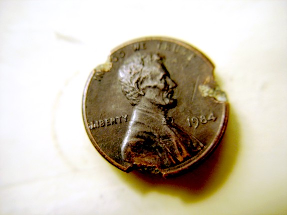 1984-Lincoln-Memorial-Cent---Chewed-Up-Or-Clipped-Planchet?